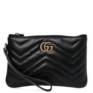 Gucci Marmont Wrist Wallet- black 
-like new used twice, no flaws orig $590